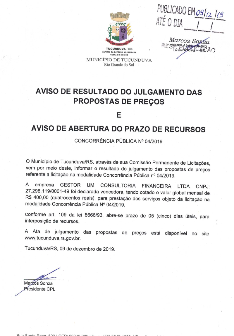CNC 04_2019 AVISO RESULT JULG PROPOS _ABERT PRAZO RECURSAL